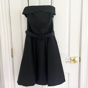 White House Black Market Strapless Black Cocktail Dress
